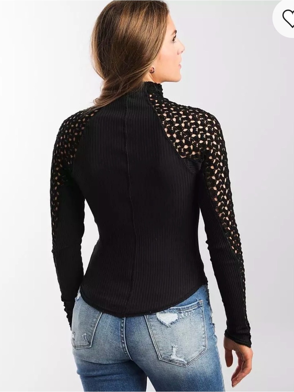 NWT Free People Clemente Mock Neck Top - Picture 3 of 5